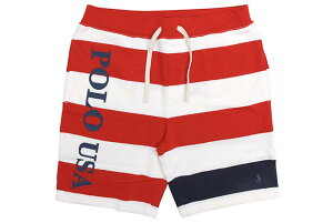 POLO RALPH LAUREN STRIPED FRENCH TERRY SHORT (710743906001:RL 2000 RED MULTI)�|�������t���[����/�t�����`�e���[�V���[�c/���b�h�}���`