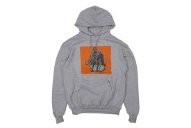 CLASSIC MATERIAL NY CONWAY COLAB "OMAR'S COMING" CHMPION HOODIE (GREY)クラシックマテリアルニューヨーク/フーディー/グレイ