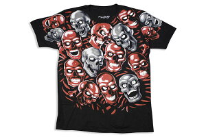 LIQUID BLUE SKULL PILE ORIGINAL 23S T-SHIRT (BLACK/RED/GREY)リキッドブルー/ティーシャツ/ブラック×レッド×グレー