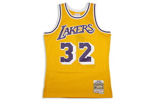 MITCHELL & NESS SWINGMAN JERSEY (LOS ANGELES LAKERS/HOME/MAGIC JOHNSON/#32/1984-85:LIGHT GOLD) SMJYGS18175-LALLTGD84EJH�~�b�`�F��&�l�X/�X�E�B���O�}���W���[�W/�o�X�P�W���[�W/���T���[���X���C�J�[�Y