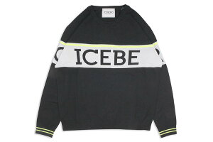 ICEBERG LARGE LOGO KNIT SWEATER (BLACK)�A�C�X�o�[�O/�j�b�g�Z�[�^�[/�u���b�N