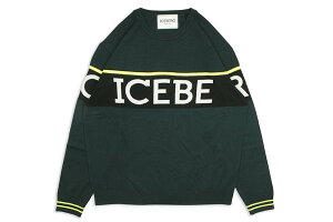 ICEBERG LARGE LOGO KNIT SWEATER (GREEN)�A�C�X�o�[�O/�j�b�g�Z�[�^�[/�O���[��
