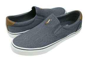 POLO RALPH LAUREN THOMPSON SLIP-ON CANVAS SNEAKER (816729964002:NEWPORT NAVY)�|�������t���[����/�X�j�[�J�[/�j���[�|�[�g�l�C�r�[