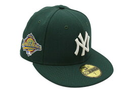 NEW ERA NEW YORK YANKEES 59FIFTY FITTED CAP (1996 WORLD SERIES SIDE PATCH/PINK UNDER VISOR/DARK GREEN)ニューエラ/フィッテッドキャップ/MLB/ニューヨークヤンキース/ダークグリーン/ツバ裏ピンク