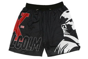 HEADGEAR CLASSICS MALCOLM X BASKETBALL SHORTS (HGC019-SHT-01:BLACK/RED)ヘッドギア?クラシックス/バスケットボールショーツ/ブラック×レッド