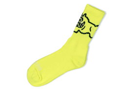 ICECREAM RUNNING DOG SOCKS (411-8806:NEON YELLOW)アイスクリーム/ソックス/ネオンイエロー