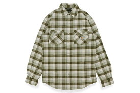 Carhartt RELAXED FIT MIDWEIGHT L/S SNAP FRONT PLAID SHIRT (104914/G72:BASIL)カーハート/ロングスリーブシャツ/バジル
