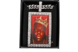 NOTORIOUS B.I.G. × KING ICE - KING OF NEW YORK NECKLACE (NKX14229:WHITE GOLD)キング アイス × ノートリアスビーアイジー/ビギー/ネックレス/ホワイトゴールド