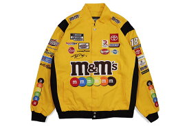 JH Design KYLE BUSCH M&M's 2022 NASCAR TWILL JACKET (KYB303MM22:YELLOW)ジェイエイチデザイン/ナスカージャケット/ツイルジャケット/イエロー