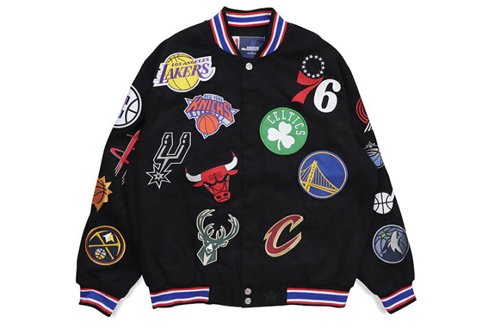 楽天市場】JH Design NBA COLLAGE TWILL JACKET (MBA303CLG2:BLACK 