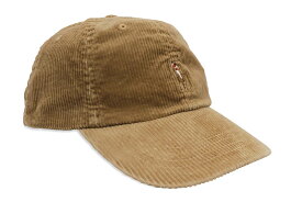 POLO RALPH LAUREN SIGNATURE PONY CORDUROY BASEBALL CAP (CAMEL)ポロ ラルフローレン/アジャスターキャップ/ダッドキャップ/キャメル