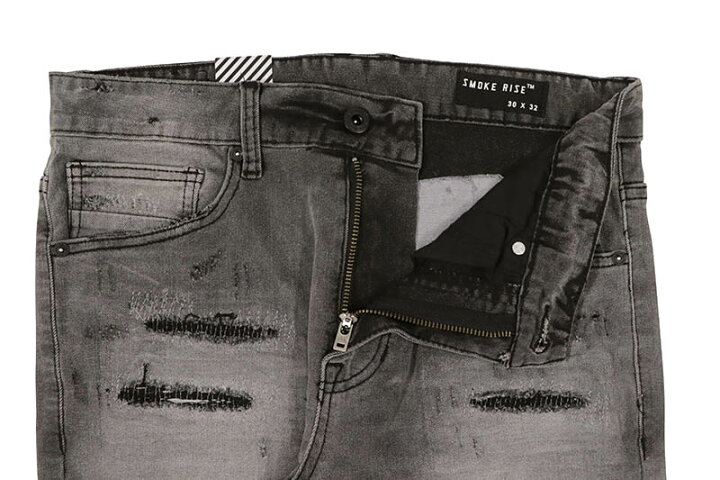 楽天市場】SMOKE RISE DISTRESSED RIP & REPAIR SUPER SKINNY DENIM 