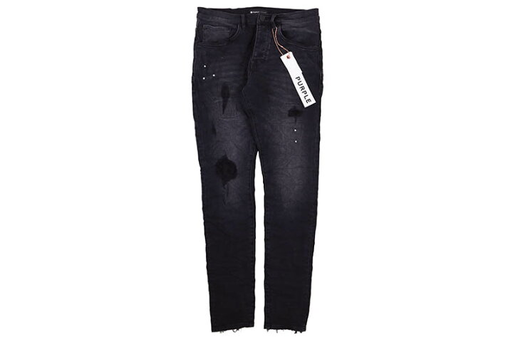 楽天市場】PURPLE BRAND MID RISE SLIM JEAN (P002BLR:BLACK REPAIR 