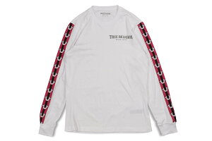 TRUE RELIGION LONG SLEEVE LOGO TRIM TEE (106338:OPTIC WHITE)�g�D���[ �����W����/�����O�X���[�u�e�B�[�V���c/�z���C�g