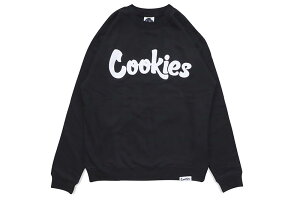 COOKIES OORIGINAL LOGO CREWNECKS (BLACK/WHITE) 1564T6663 CM232CFP01�N�b�L�[�Y/�N���[�l�b�N�X�E�F�b�g/�u���b�N�z���C�g