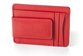 COOKIES BIG CHIPS AND COOKIE MONEY CLIPS LEATHER CARD HOLDER (RED) 1564A6680クッキーズ/マネークリップ＆カードホルダー/レッド