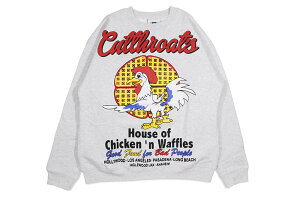 CUTTHROAT GOOD FOOD FOR BAD PEOPLE FLEECE CREW (HEATHER GREY)�J�b�g�X���[�g/�N���[�l�b�N�X�E�F�b�g/�w�U�[�O���[