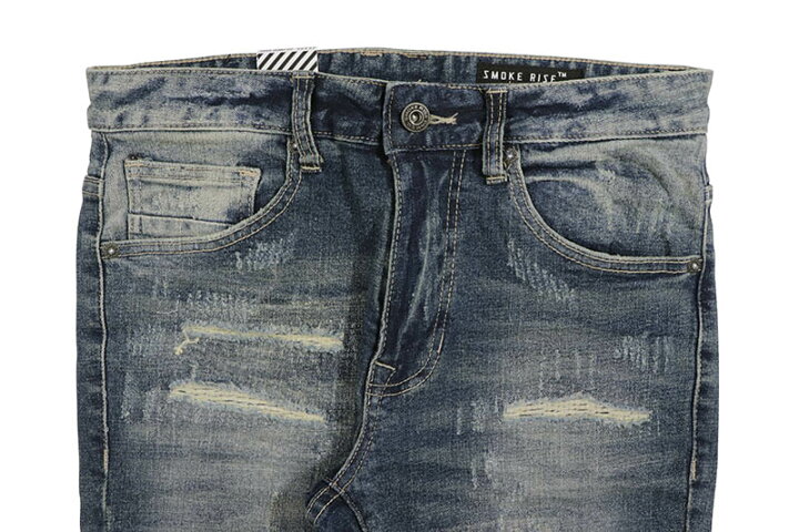 楽天市場】SMOKE RISE DISTRESSED RIP & REPAIR SUPER SKINNY DENIM 