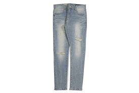 SMOKE RISE RIP & REPAIRED DENIM JEANS (JP23415:ROOSEVELT BLUE)スモークライズ/デニムパンツ/ルーズベルトブルー