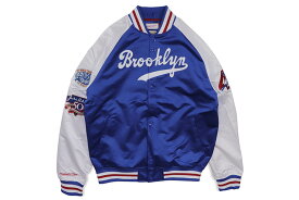 MITCHELL & NESS LEGENDS SATIN JACKET (BROOKLYN DODGERS/JACKIE ROBINSON:ROYAL BLUE) OJBF5564ミッチェル&ネス/サテンジャケット/スタジャン/ロイヤルブルー