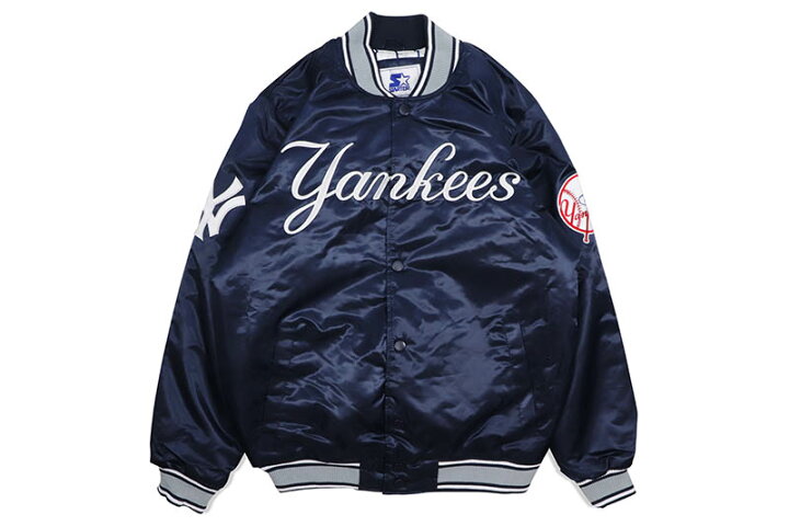 楽天市場】STARTER NEW YORK YANKEES VARSITY SATIN FULL-SNAP JACKET 
