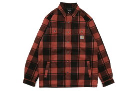 Carhartt RELAXED FIT FLANNEL SHERPA-LINED SHIRT JACKET (105939-R81:BORDEAUX HEATHER)カーハート/シェルパシャツジャケット/レッド ブラック