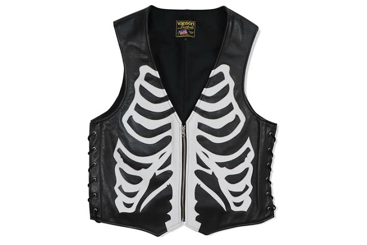 楽天市場】VANSON BONE VEST (VZLB:BLACK)バンソン/レザーベスト 
