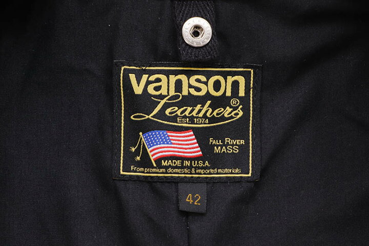 楽天市場】VANSON BONES FLAT-TRACK JACKET (BONE:BLACK)バンソン 