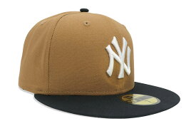 NEW ERA NEW YORK YANKEES DUCK CANVAS 59FIFTY FITTED CAP (LIGHT BRONZE/NAVY VISOR) 13751135ニューエラ/フィッテッドキャップ/MLB/ニューヨークヤンキース/ライトブロンズネイビー/ツバ裏グレー