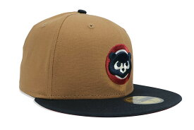 NEW ERA CHICAGO CUBS DUCK CANVAS 59FIFTY FITTED CAP (LIGHT BRONZE/NAVY VISOR) 13751168ニューエラ/フィッテッドキャップ/MLB/シカゴカブス/ライトブロンズネイビー/ツバ裏レッド