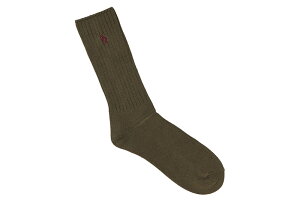 POLO RALPH LAUREN SIGNATURE PONY COTTON-BLEND CREW SOCKS (8205:DARK OLIVE)�|�������t���[����/�\�b�N�X/�C��/�_�[�N�I���[�u