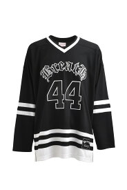 BREATH x MITCHELL&NESS LOGO HOCKEY JERSEY (TCRW6904:BLACK)ミッチェル&ネス/ブレス/BADHOP/BAD HOP/バッドホップ/T-PABLOW/YZERR/TIJI JOJO/BENJAZZY/YELLOW PATO/BARK/G-K.I.D/VINGO/ホッケージャージ/ブラック