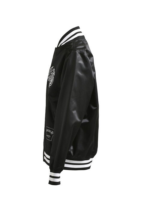 楽天市場】BREATH x MITCHELL&NESS LOGO SATIN JACKET (OJBF6906:BLACK 