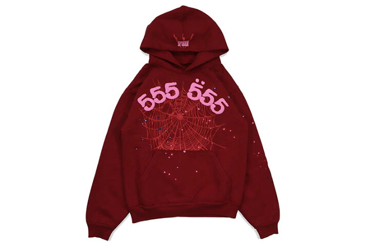 楽天市場】SP5DER RED ANGEL NUMBER 555 HOODIE (RED)スパイダー 