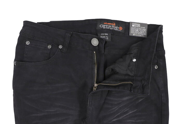 楽天市場】COPPER RIVET SUPER STRETCH STACKED JEANS (333249-BKS 