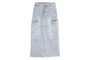 PRO CLUB HEAVYWEIGHT BAGGY FIT DENIM CARGO PANT (LIGHT STONEWASH) 32PC0606�v���N���u/�o�M�[�p���c/�f�j���J�[�S�p���c/���C�g�X�g�[���E�H�b�V��