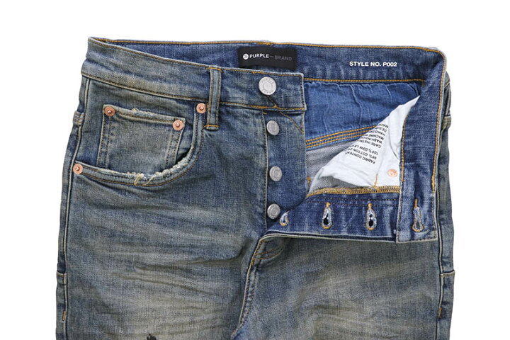 楽天市場】PURPLE BRAND MID RISE SLIM JEAN (P002-MID:MID INDIGO 