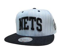 MITCHELL & NESS SNAPBACK CAP (NBA/Brooklyn Nets: Textured Stripe Denim)ミッチェル&ネス/スナップバックキャップ