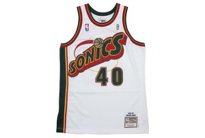 MITCHELL & NESS AUTHENTIC MESH JERSEY NBA (SEATTLE SUPERSONICS 1995-1996/SHAWN KEMP: WHITE)~b`F&lX/X[obNW[W[/zCg