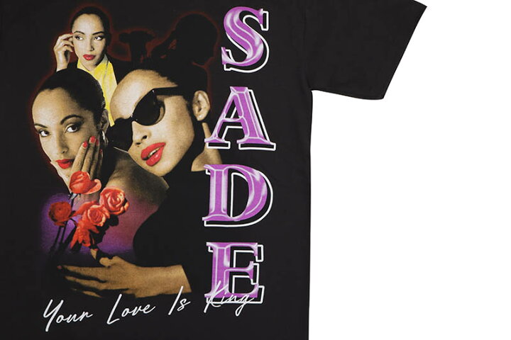 楽天市場】SADE YOUR LOVE IS KING GRAPHIC T-SHIRT (BLACK)シャーデー 
