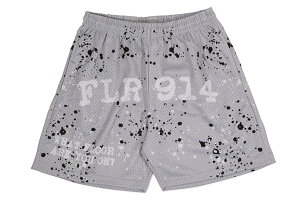 FLOOR 914 CEMENT GREY SPLATTER SHORTS�t���A�[�E�i�C���n���h���b�h�t�H�[�e�B�[��/���b�V���V���[�c/�Z�����g�O���[