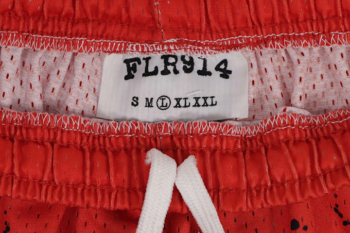 楽天市場】FLOOR 914 FIRE RED SPLATTER SHORTSフロアー・ナインハンド 