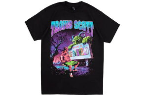 TRAVIS SCOTT WELCOME TO ASTROWORLD T-SHIRT (BLACK)grXXRbg/V[gX[ueB[Vc/ubN