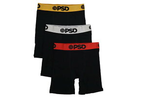 PSD SOLIDS 3 PACK - CHROME BOXERS BRIEFS (424180186:BLACK)�s�[�G�X�f�B�[/�{�N�T�[�u���[�t/3���p�b�N/�u���b�N