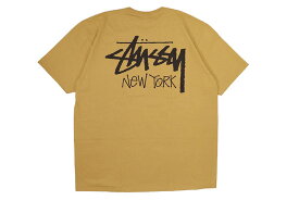 STUSSY STOCK NEW YORK T-SHIRTS (CURRY)ステューシー/ニューヨーク/ショートスリーブTシャツ/マスタードイエロー