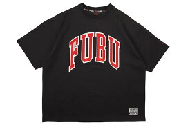 FUBU MESH LETTER LOGO T-SHIRTS (FAM-51725:BLACK)フブ/ショートスリーブTシャツ/ブラック