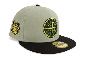 NEW ERA SEATTLE MARINERS 59FIFTY FITTED CAP (2023 ALL STAR GAME CUSTOM SIDE PATCH/STONE UNDER VISOR/EVERGREEN BLACK) 14439537�j���[�G��/�t�B�b�e�b�h�L���b�v/MLB/�V�A�g���}���i�[�Y/�c�o���X�g�[��/�G�o�[�O���[���u���b