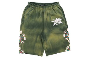 BARRIERS FORT GREEN SWEAT SHORTS�o���A�[�Y/�X�E�F�b�g�V���[�c/�I���[�u�O���[��/�^�C�_�C