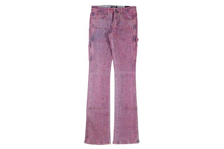 楽天市場】KINDRED RHINESTONE STACKED FIT JEAN (KD2213P:PURPLE 