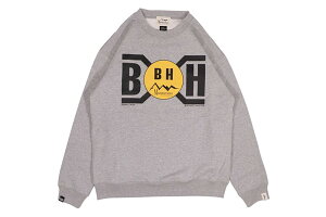 MANASTASH X BOUNTY HUNTER SWEATSHIRTS (792-5232006-020:GRAY)�}�i�X�^�b�V��/�o�E���e�B�[�n���^�[/�N���[�X�E�F�b�g/�O���[